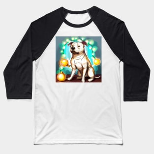 Cute American Staffordshire Terrier Drawing Baseball T-Shirt
